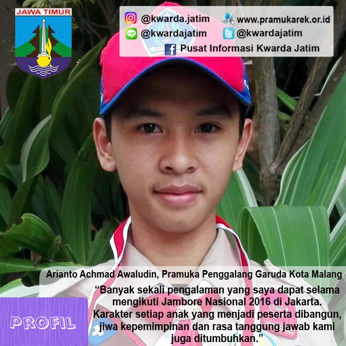 Arianto Achmad Awaludin, Pramuka Penggalang Garuda Kota Malang