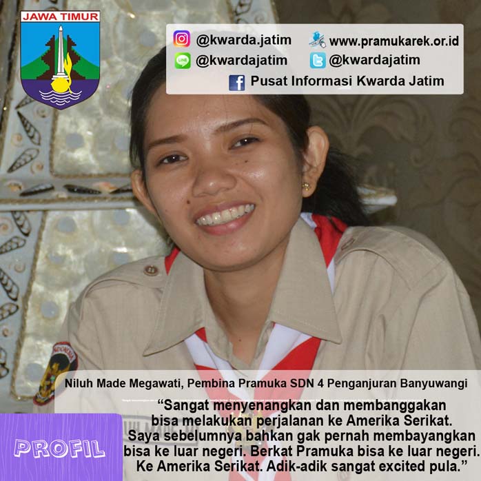 Niluh Made Megawati, Pembina Pramuka SDN 4 Penganjuran Banyuwangi