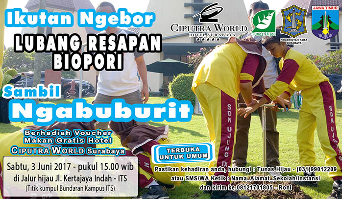 Ayo Ikut Aksi Biopori Peringati Hari Lingkungan Hidup Sedunia, Sabtu 3 Juni