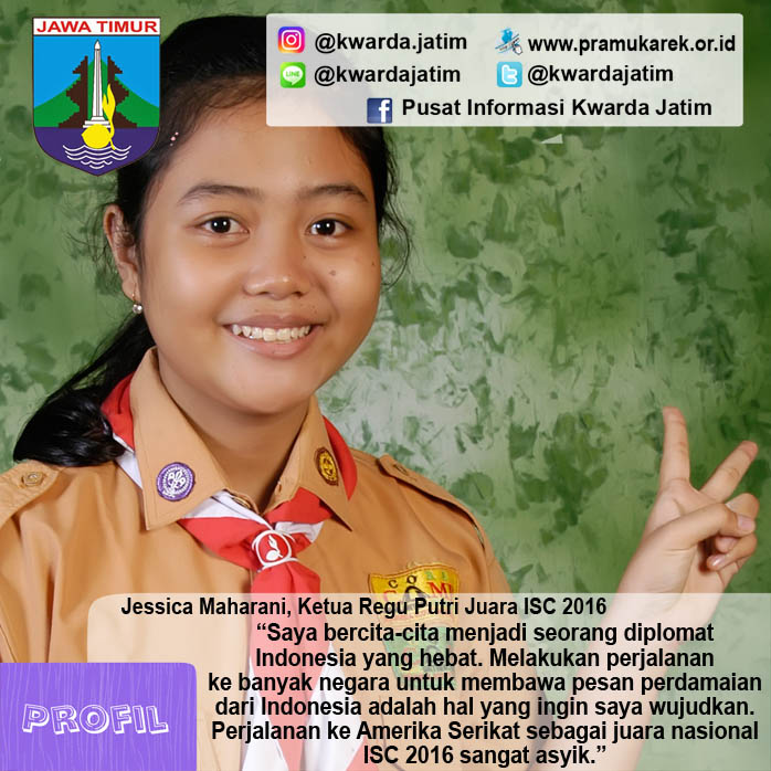 Jessica Maharani, Ketua Regu Putri Juara ISC 2016