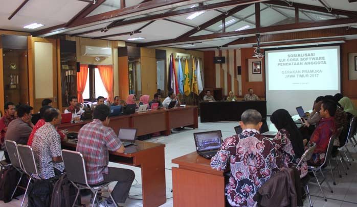 Kwarda Jatim Gelar Uji Coba Software Pendataan Anggota Gerakan Pramuka