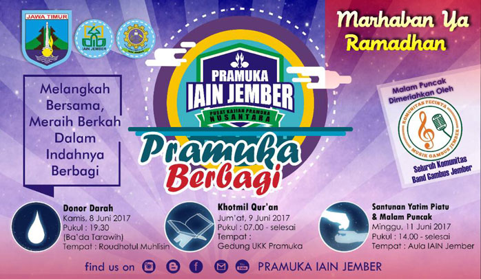 Semarakkan Ramadhan 1438 H, Pramuka IAIN Jember Gelar “Pramuka Berbagi”