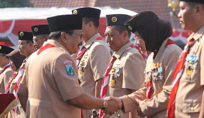 Apel Hari Pramuka ke-56 Jawa Timur Digelar di Halaman Gedung Negara Grahadi