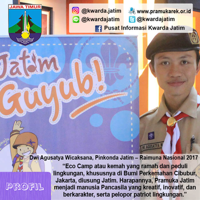 Dwi Agusatya Wicaksana, Pinkonda Jatim – Raimuna Nasional 2017