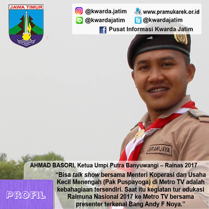 AHMAD BASORI, Ketua Umpi Putra Banyuwangi – Raimuna Nasional 2017