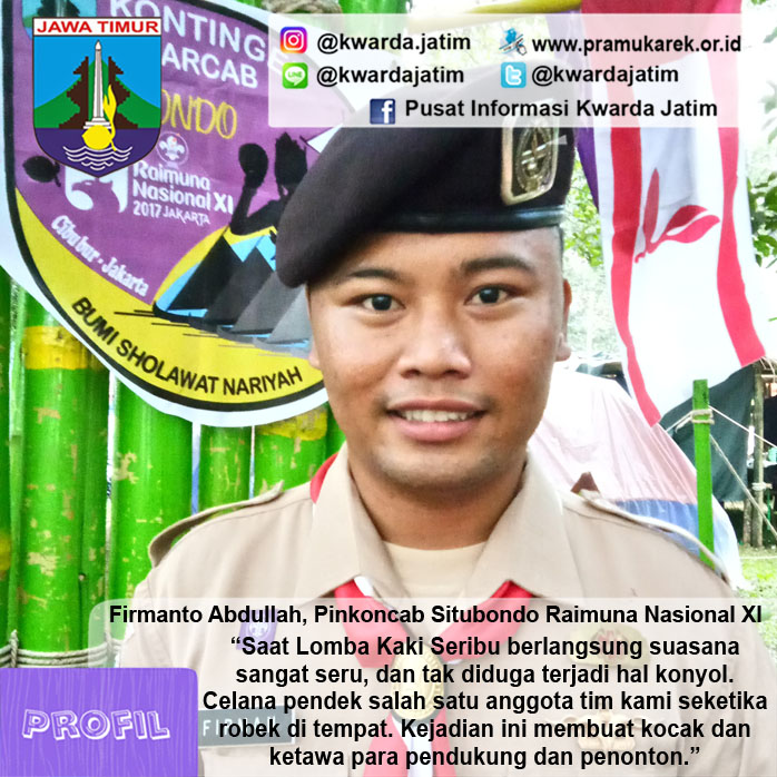 Firmanto Abdullah, Pinkoncab Situbondo Raimuna Nasional XI