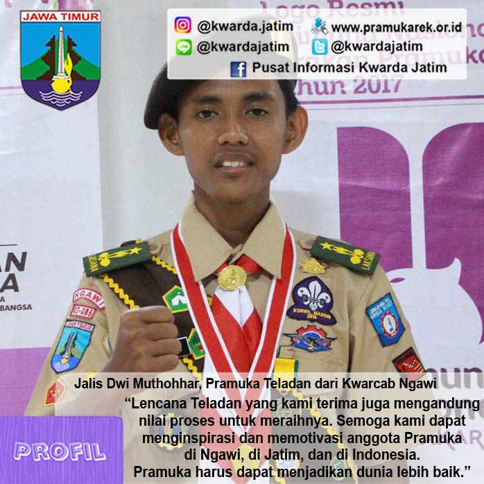 Jalis Dwi Muthohhar, Pramuka Teladan dari Kwarcab Ngawi