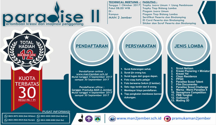 Ayo Ikut Paradise II Bagi Regu Pramuka Penggalang