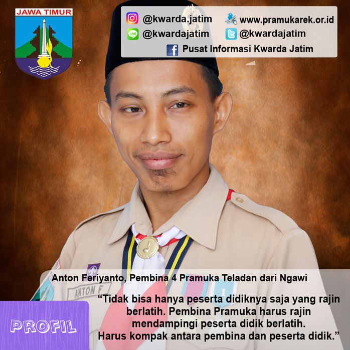 Anton Feriyanto, Pembina 4 Pramuka Teladan dari Ngawi