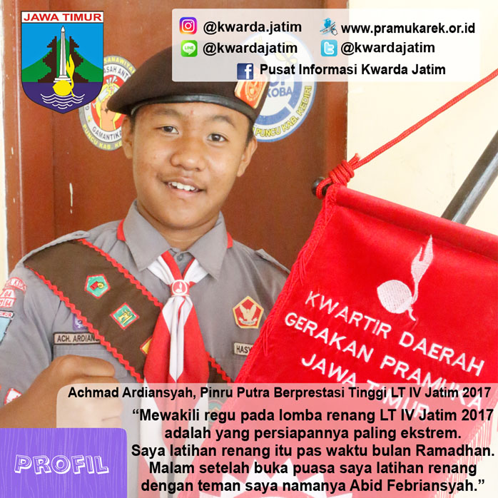 Achmad Ardiansyah, Pinru Putra Berprestasi Tinggi LT IV Jatim 2017