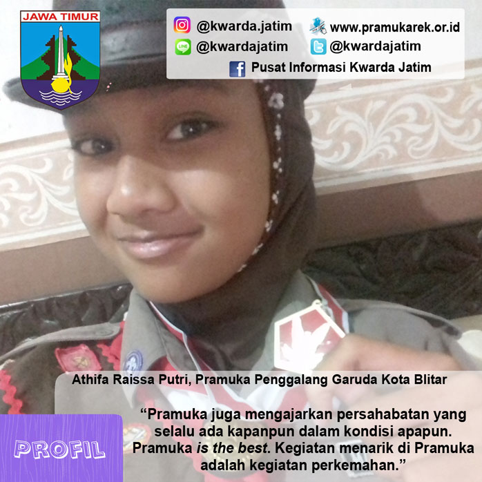 Athifa Raissa Putri, Pramuka Penggalang Garuda Kota Blitar