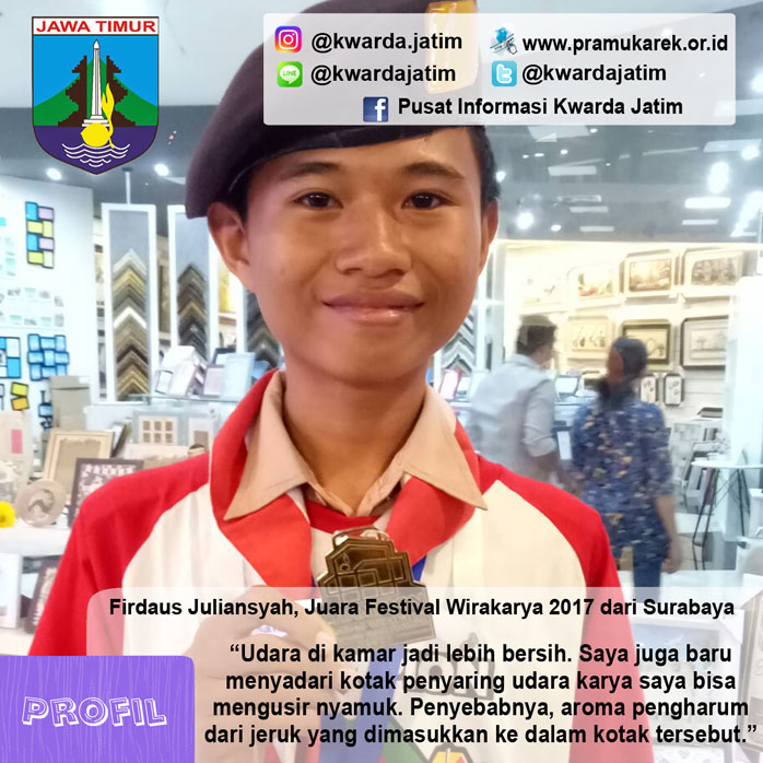 Firdaus Juliansyah, Juara Festival Wirakarya 2017 dari Surabaya