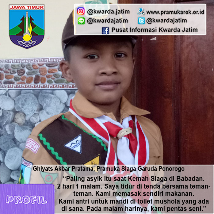 Ghiyats Akbar Pratama, Pramuka Siaga Garuda Ponorogo
