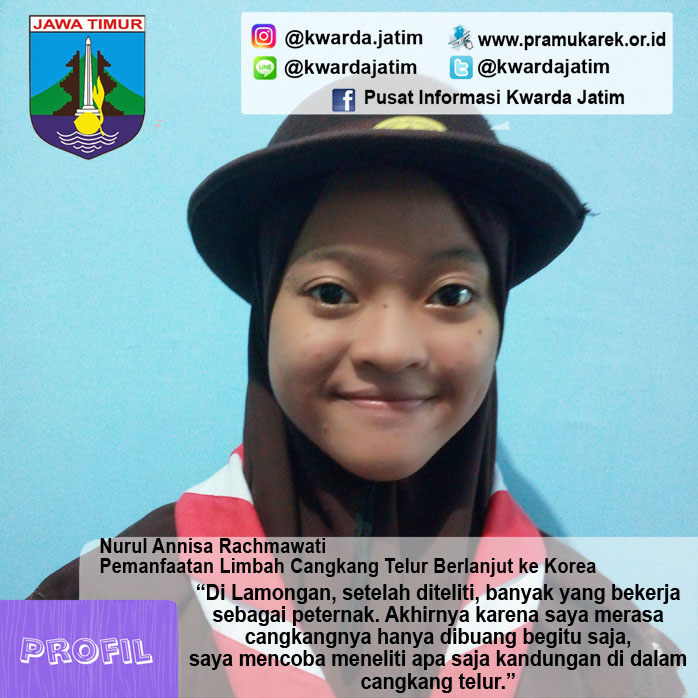 Nurul Annisa R, Pemanfaatan Limbah Cangkang Telur Berlanjut ke Korea