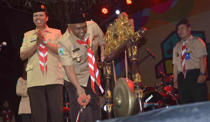 Kapolres Magetan Buka Resmi Festival Wirakarya Kampung Kelir Pramuka 2018 Zona 2