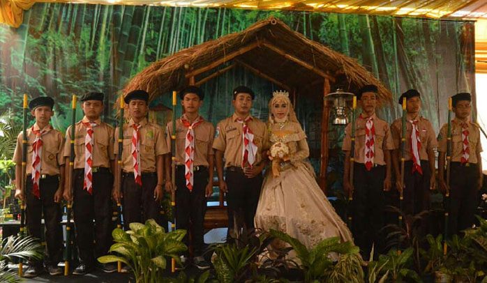 Pernikahan Nuansa Pramuka Kak Miftakh dan Kak Ratih di Tuban