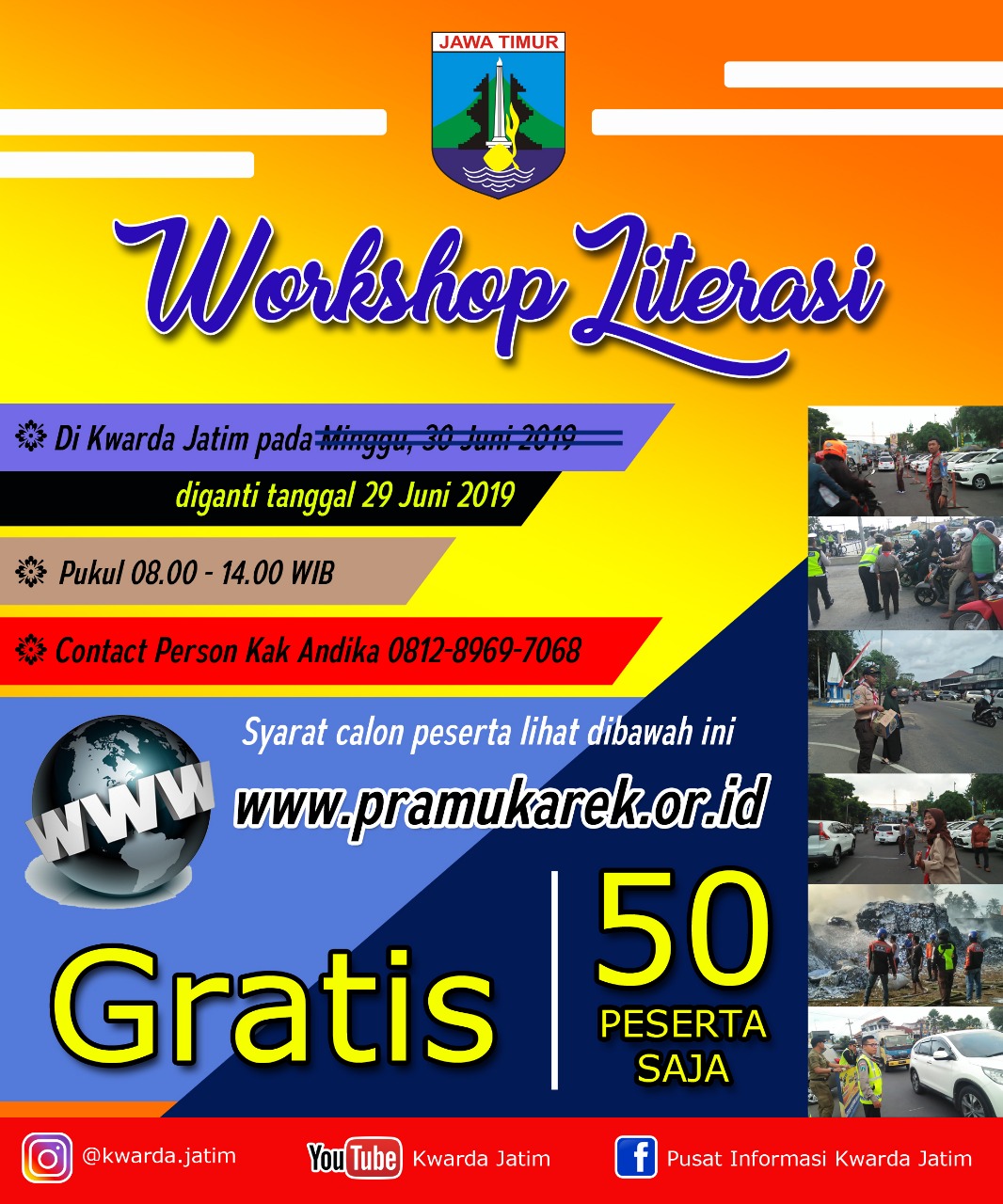Ikutilah Workshop Literasi Kwarda Jatim 2019
