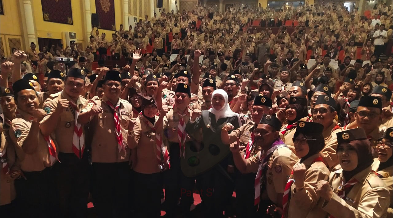 Gubernur Jatim Ajak Pelatih Pembina Pramuka Aktif Menjaga Keutuhan NKRI