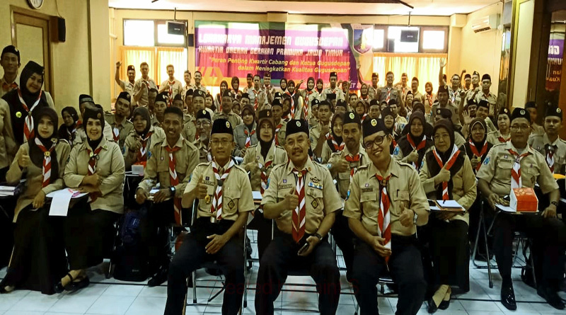 Lokakarya Manajamen Gugusdepan Kwarda Jatim 2020