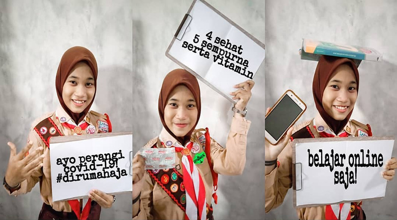 Ikuti Kampanye Pramuka Lawan Covid-19