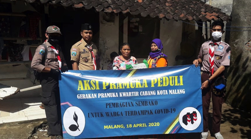 Kwarcab Kota Malang Bagi 80 Sembako kepada Keluarga Terdampak Covid-19