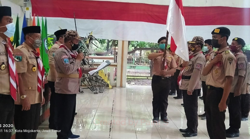 Pelantikan Brigade Penolong 13.35 dan DKC Pramuka Kota Mojokerto