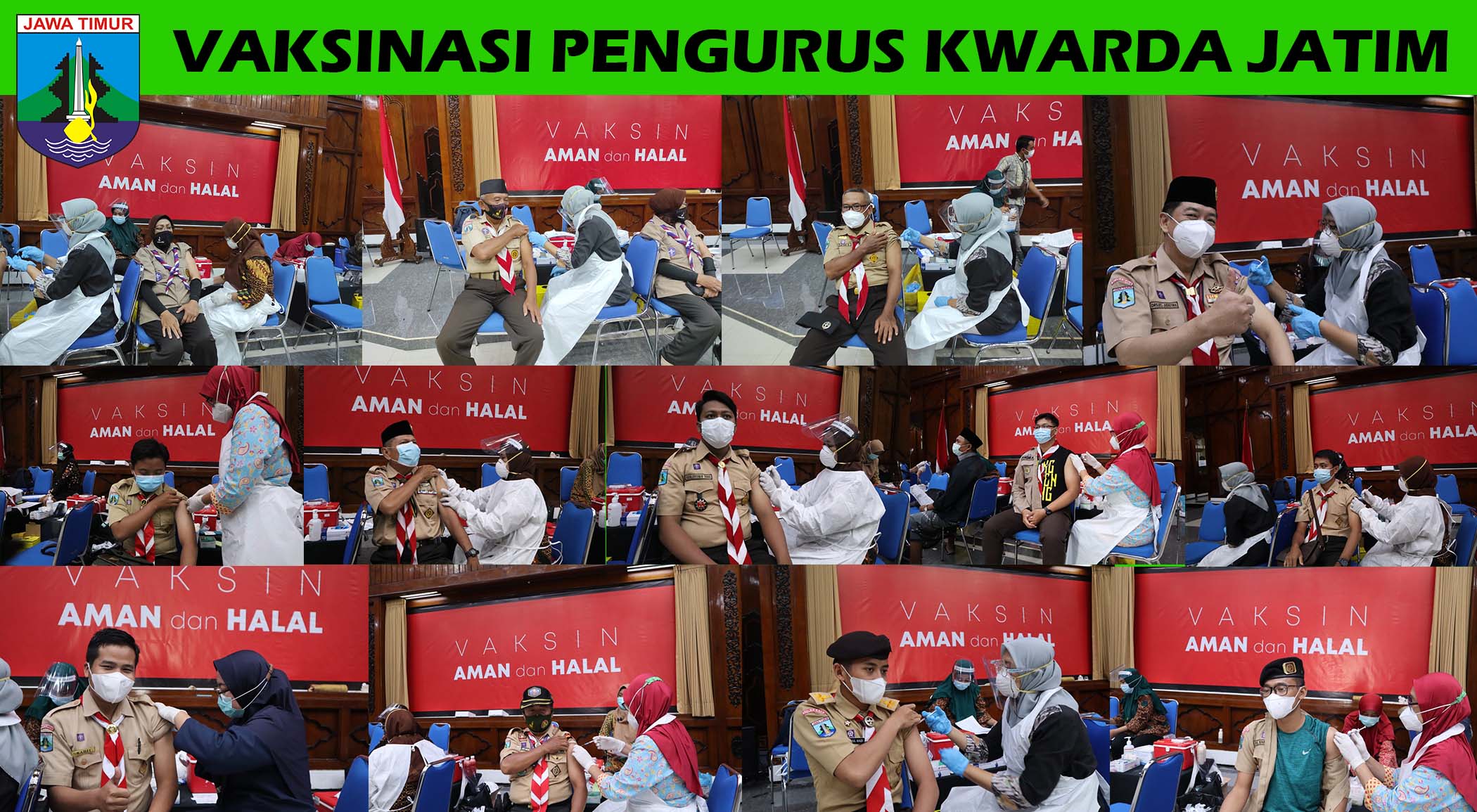Aman dan Halal ! Pengurus Kwarda Jatim dapat Jatah Vaksinasi dari Pemerintah