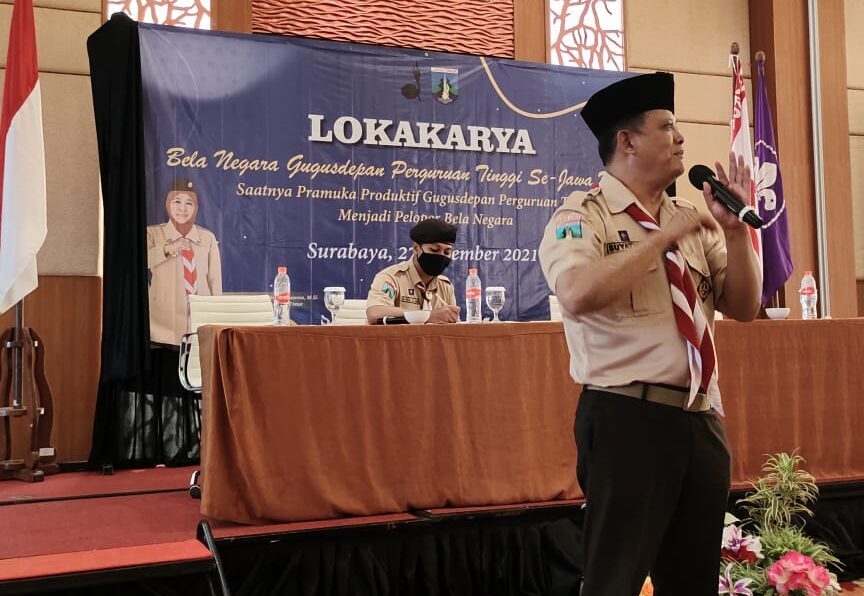 Kegiatan Lokakarya Bela Negara Perguruan Tinggi Kwarda Jatim