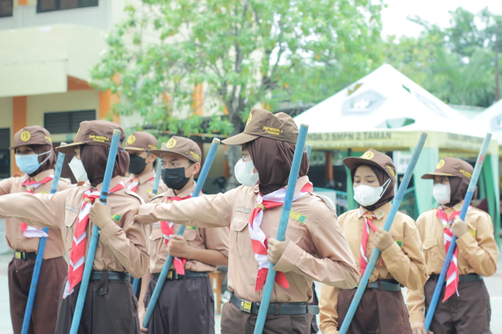 Pramuka SMPN 2 Taman Sukses Selenggarakan Lomba Tingkat Kekinian