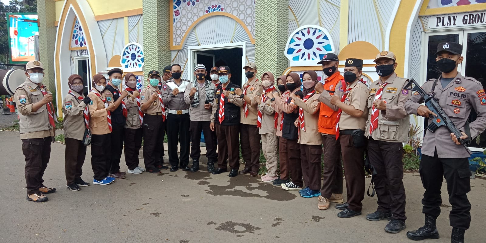 Ketua Kwarcab Kota Malang Tinjau Karya Bakti Lebaran