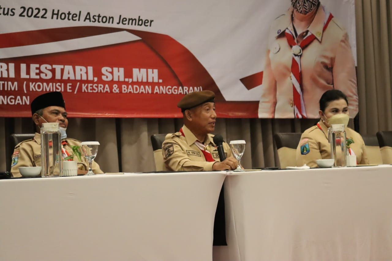 Ketua Kwarda Jatim Berikan Wawasan Kebangsaan kepada Pramuka Jember