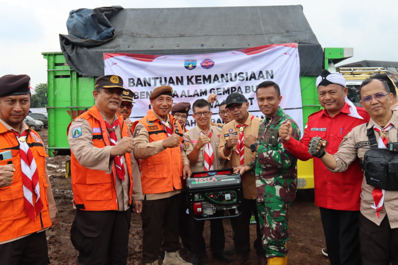 Bakti Tanpa Batas ! Kwarda Jatim Salurkan Bantuan Kemanusiaan Bencana Gempa Bumi Cianjur Jawa Barat