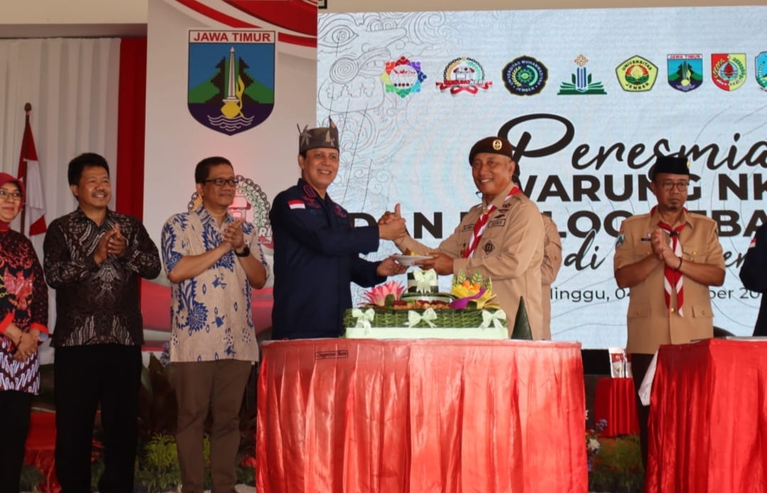 Semakin Inovatif! Kwarda Pramuka Jatim bersama BNPT RI Resmikan Warung NKRI Jember