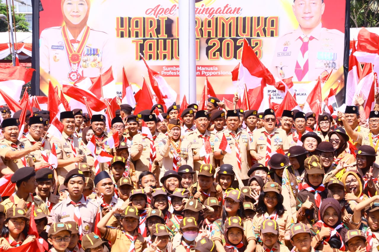Apel Peringatan Hari Pramuka ke-62, Kak Arum Sabil Ajak Pramuka Kuatkan Persaudaraan