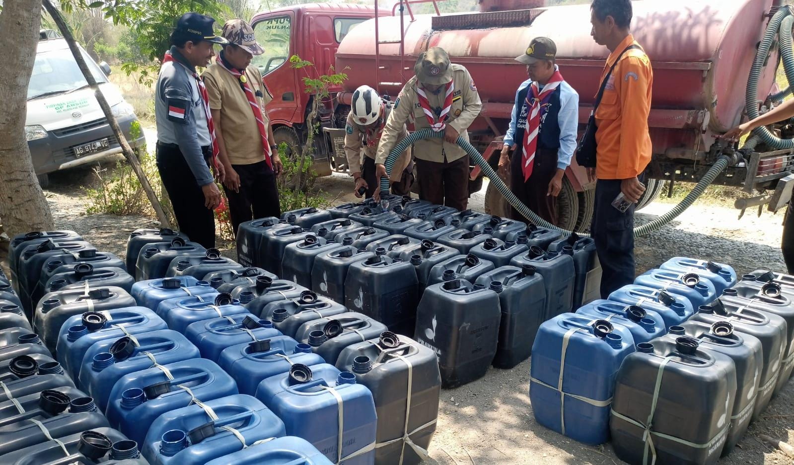 Aksi Brigade Penolong Atasi Kekeringan di  Wilayah Nganjuk