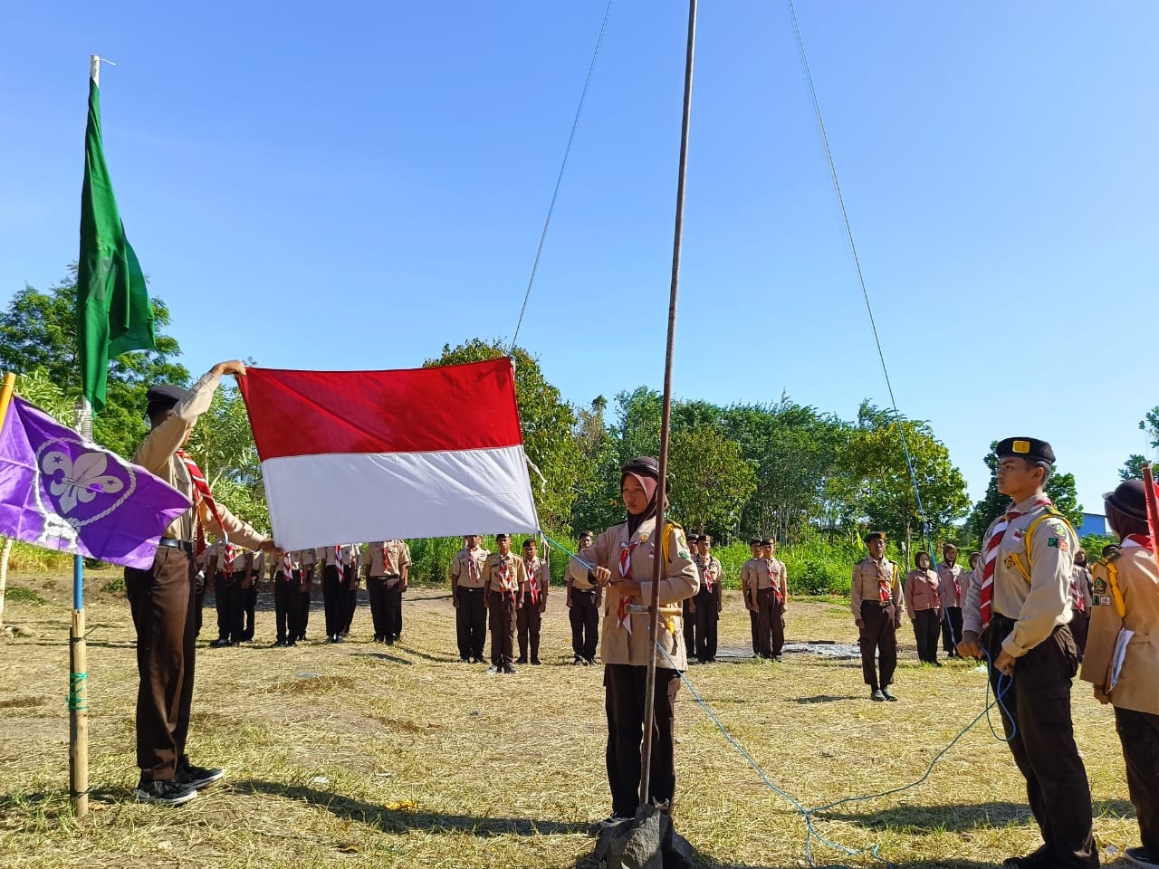 Peringati HUT ke-40, Saka Wanabakti di Banyuwangi Laksanakan Upacara Bendera