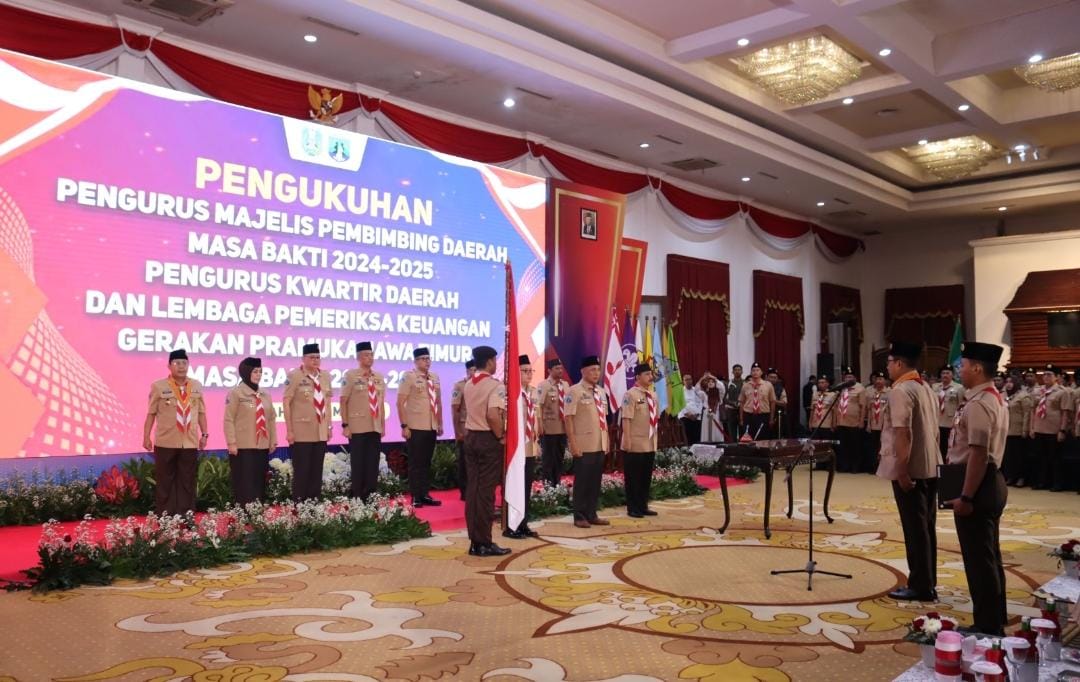 Ketua Kwarnas Kukuhkan Mabida, Pengurus Kwarda, dan Lembaga Pemeriksa Keuangan Kwarda Jatim