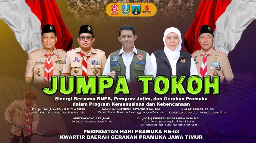 Jumpa Tokoh: Sinergi BNPB, Pemprov Jatim, dan Gerakan Pramuka dalam Program Kemanusiaan dan Kebencanaan