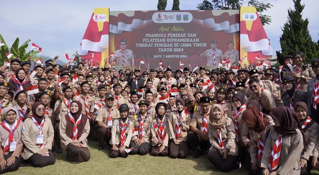 Kemah Akbar Pramuka Penegak Se-Jatim Meriah, Ketua Kwarda: Luar Biasa, di Jawa Timur Wajib Pramuka