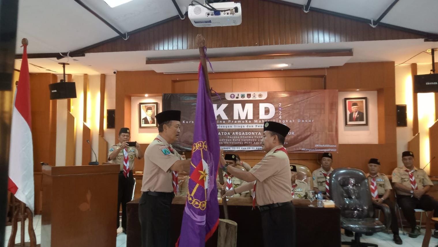 Cetak Pembina Mahir, Kwarda Jatim Selenggarakan KMD Kerjasama UNIPA Surabaya