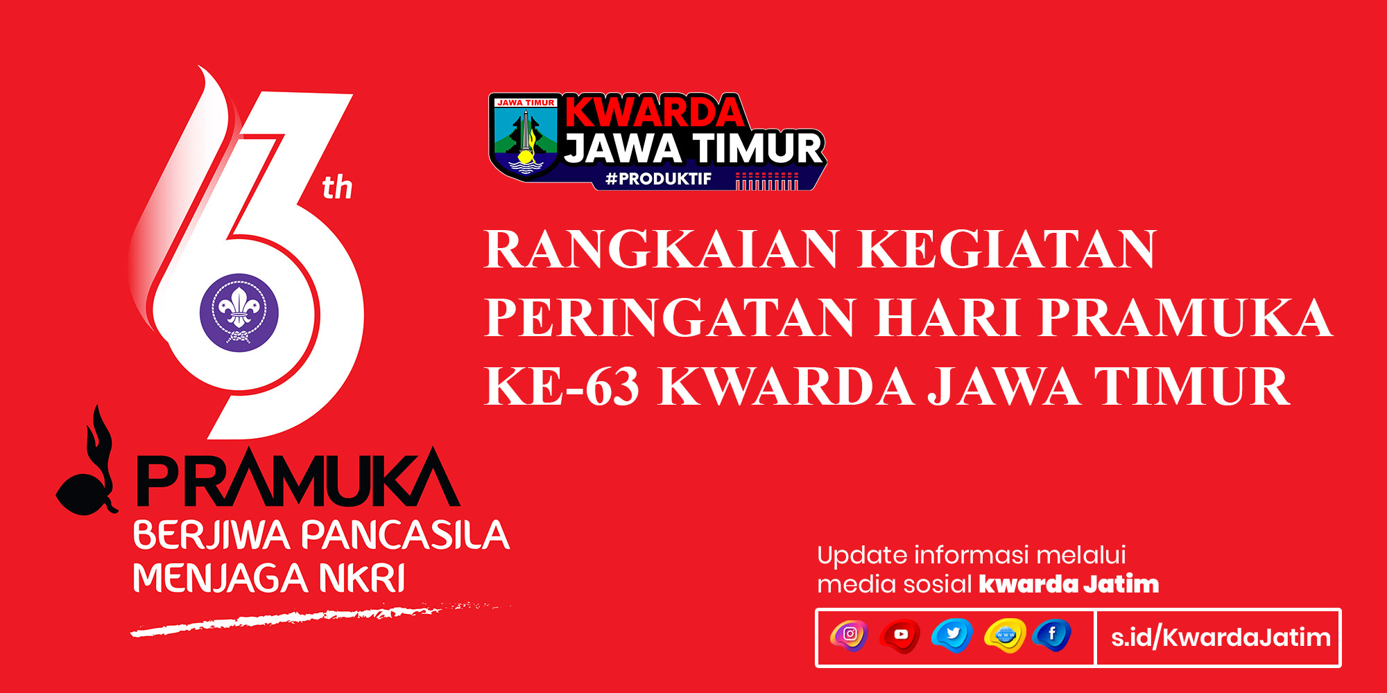 Peringati Hari Pramuka Ke-63, Kwarda Jatim Selenggarakan Rangkaian Kegiatan Spektakuler