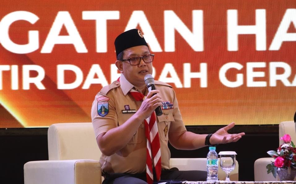 Selalu Siaga Membantu Masyarakat, Pemprov Jatim Beri Pelatihan Siap Siaga Bencana ke Pramuka