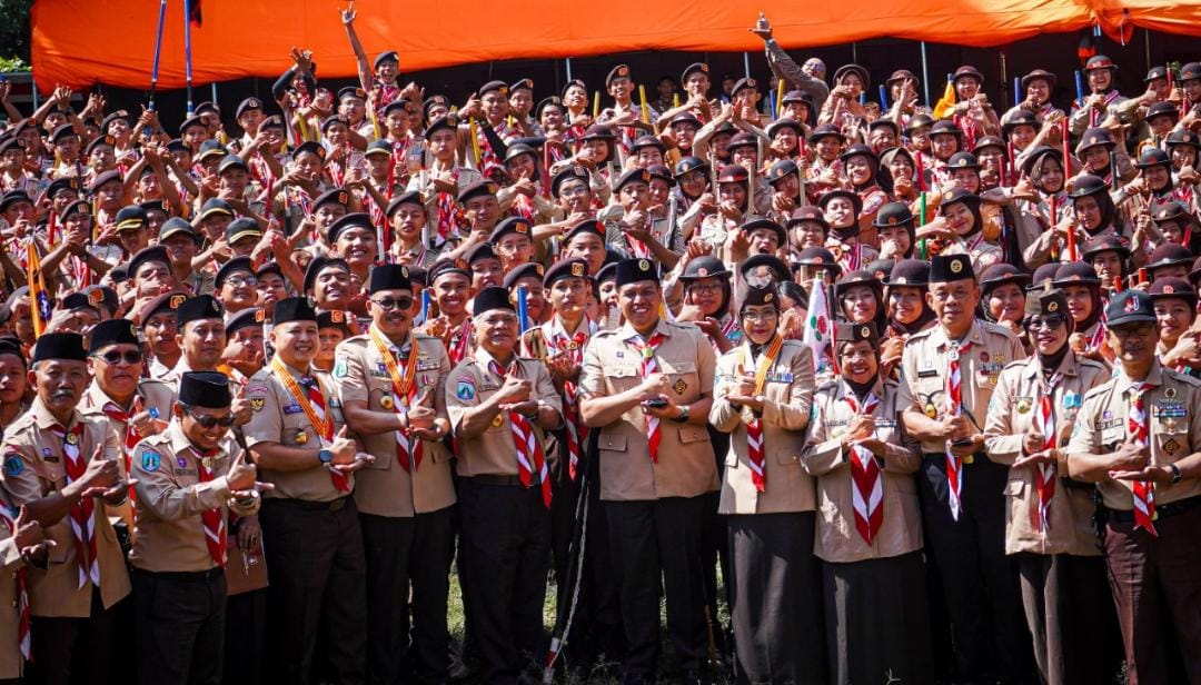 Buka Kemah Garuda, Kadispora Jatim Ajak Pramuka Jadi Teladan