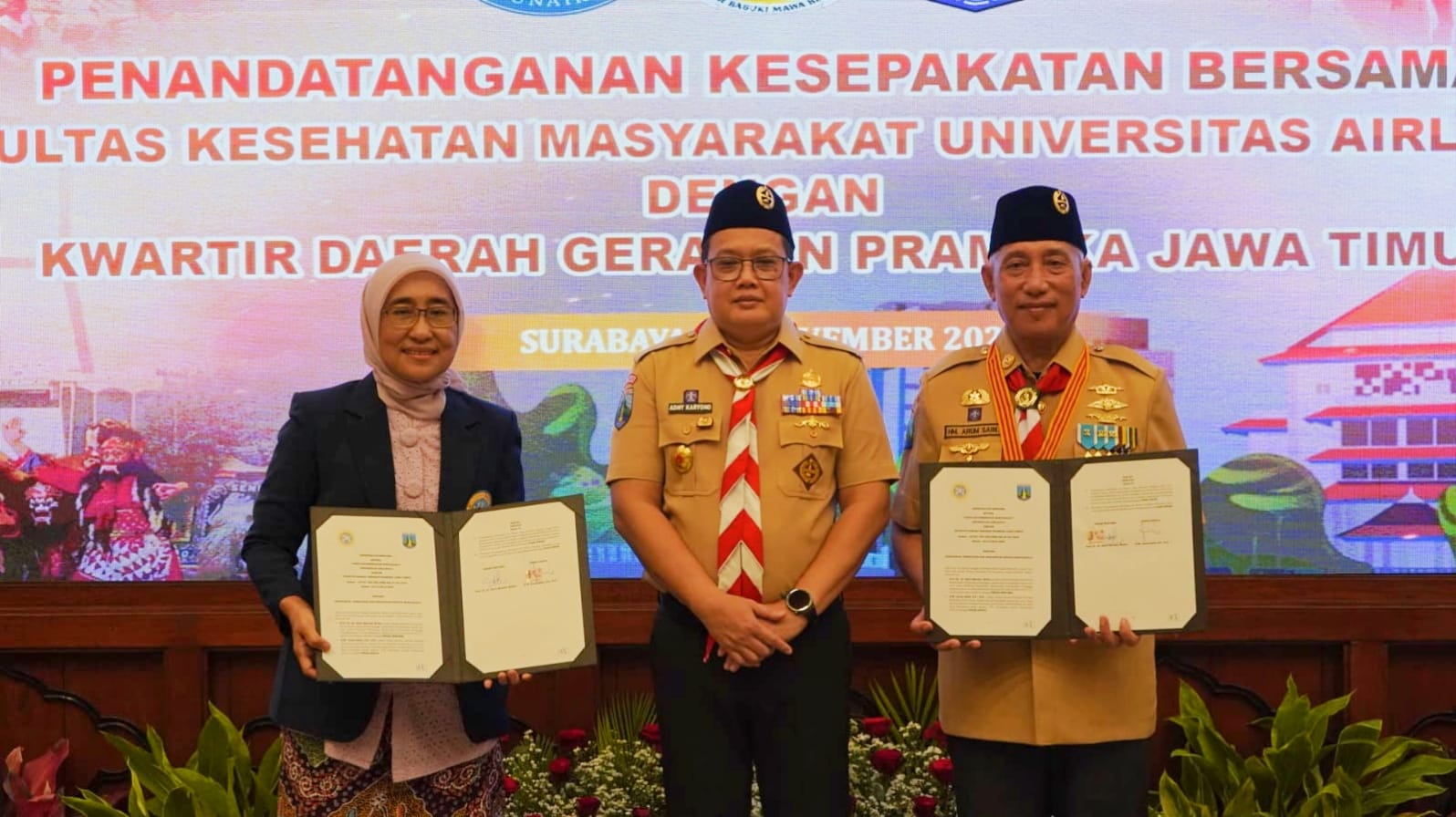 Songsong Indonesia Emas 2045, Kwarda Jatim Jalin Kerjasama dengan FKM UNAIR Tingkatkan Sumber Daya Manusia