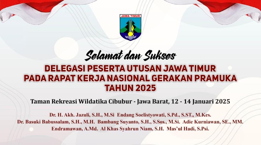 Kwarda Jatim Kirimkan Delegasi Pada Rapat Kerja Nasional Gerakan Pramuka Tahun 2025
