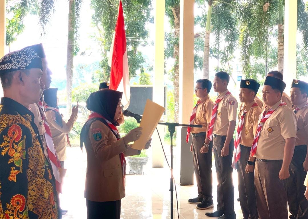 Ketua Kwarran Srono Lantik Pengurus Korgudep se Kwarran Srono di Pendopo Pemdes Sukomaju