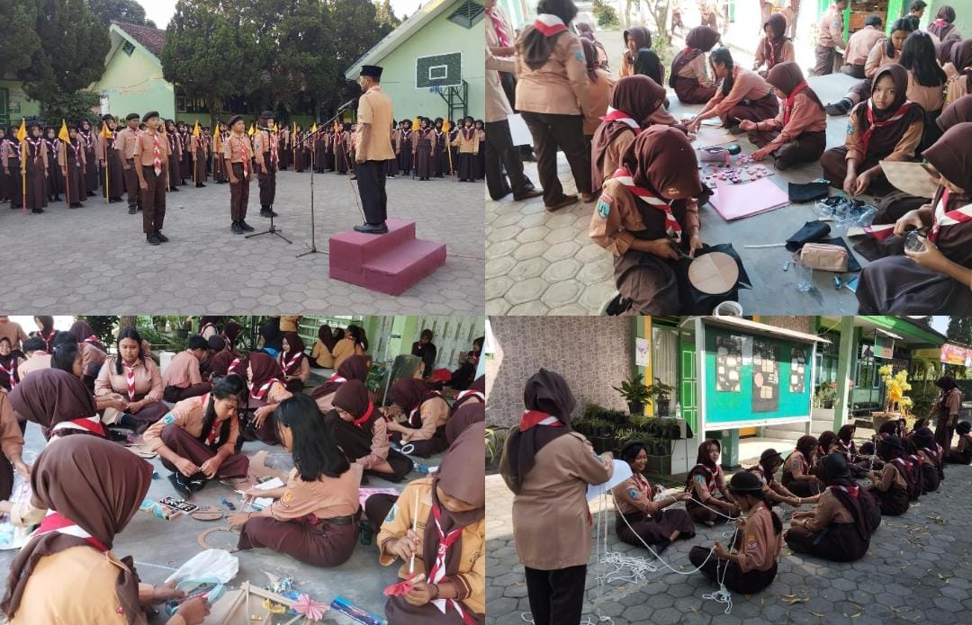 Peringati Hari Pramuka Ke-64, Pangkalan SMPN 2 Ngancar Adakan Lomba Tingkat 1