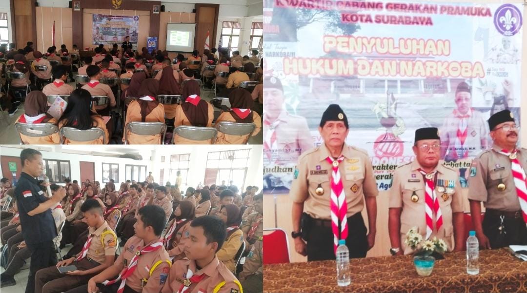 Kwarcab Surabaya Gelar Penyuluhan Hukum dan Narkoba, Cetak Pramuka Pelopor Anti Narkotika