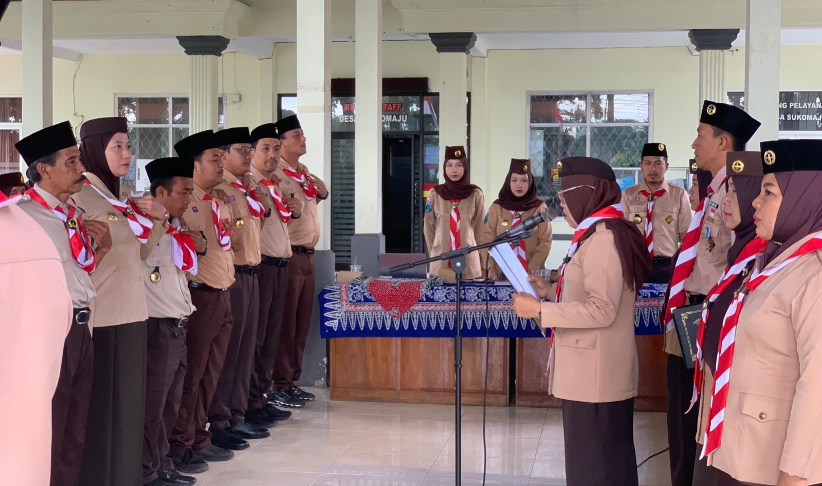 Mabigus dan Pengurus Gugusdepan se Kwarran Srono Dilantik, Ka Kwarran : Genderang Sudah Dipukul