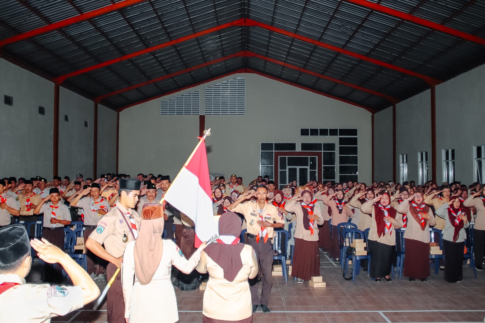 Kwarran Muncar Teguhkan Semangat Kepramukaan Lewat Renungan dan Ulang Janji Hari Pramuka ke-64